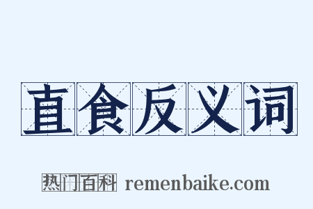 直食反义词是什么意思的图片